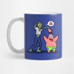 Funny Zombie No Brains Horror Cartoon Gift For Zombie Lovers Mug